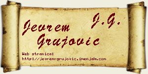 Jevrem Grujović vizit kartica